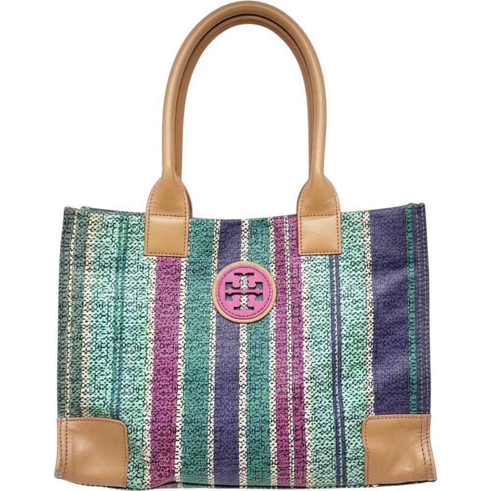 Tory Burch Ella Colorful Striped Tote